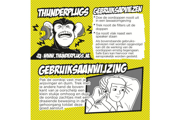 Gebruiksaanwijzing thunderplugs oordoppen